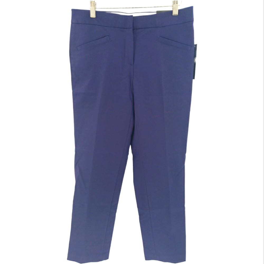 Sandro Studio NWT Pant in Anna Fit Size 6 Navy Pockets 29" Slim Leg